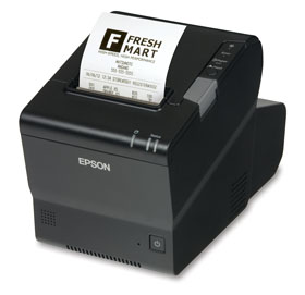 EPSON, TM-T88V-DT OMNILINK, INTELLIGENT THERMAL RECEIPT PRINTER, EPSON BLACK, ETHERNET, USB, & SERIAL I/F, 16 GB HARD DRIVE, WINDOWS POSREADY7, ATOM N2800, 1.8 GHZ, 4 GB, POWER SUPPLY INCLUDED